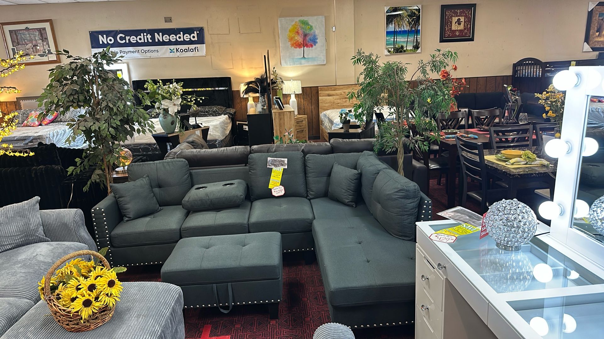Sectional With Ottoman