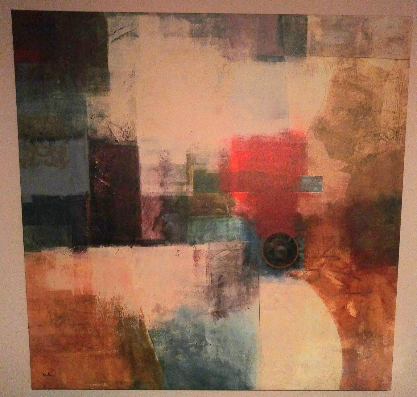 Canvas painting square 40 inch abstract