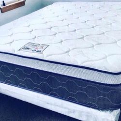 Mattress+Box Queen Size  Mattress 13”thick  Brand New We Finance We Deliver