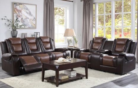 Briscoe Brown Double Reclining Living Room Set