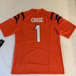 Jamar Chase Cincinnati Bengals Orange Jersey New