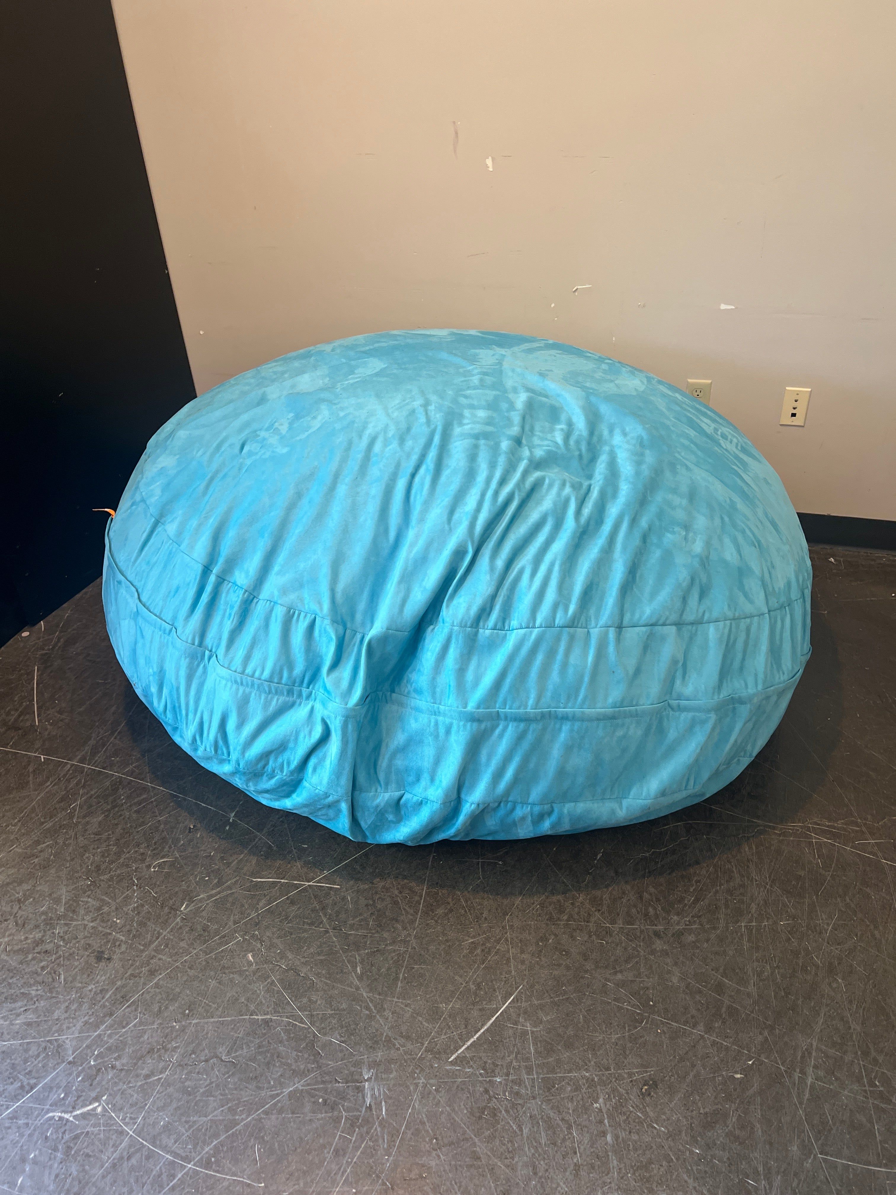 Relaxing Jax Teal Suede Bean Bag Chair