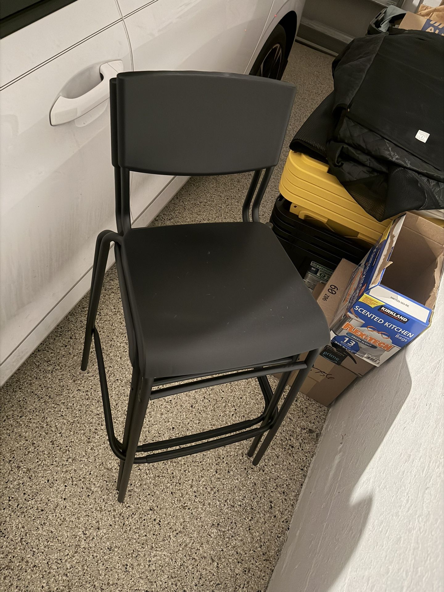 2 Brand New IKEA BAR STOOLS, BLACK, BAR HEIGHT