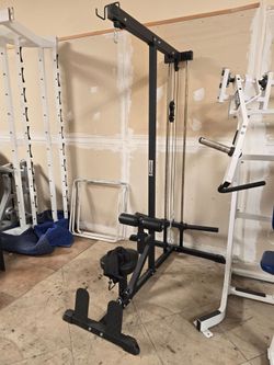 Titan fitness lat pull down/row plate loaded gym equipment exercise