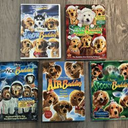🐶📀 Walt Disney Buddies 5 DVD Set: Air, Space, Santa, Snow, Spooky (new)