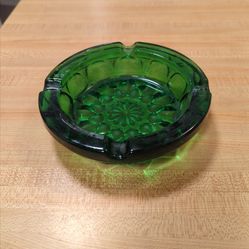 Vintage green ashtray