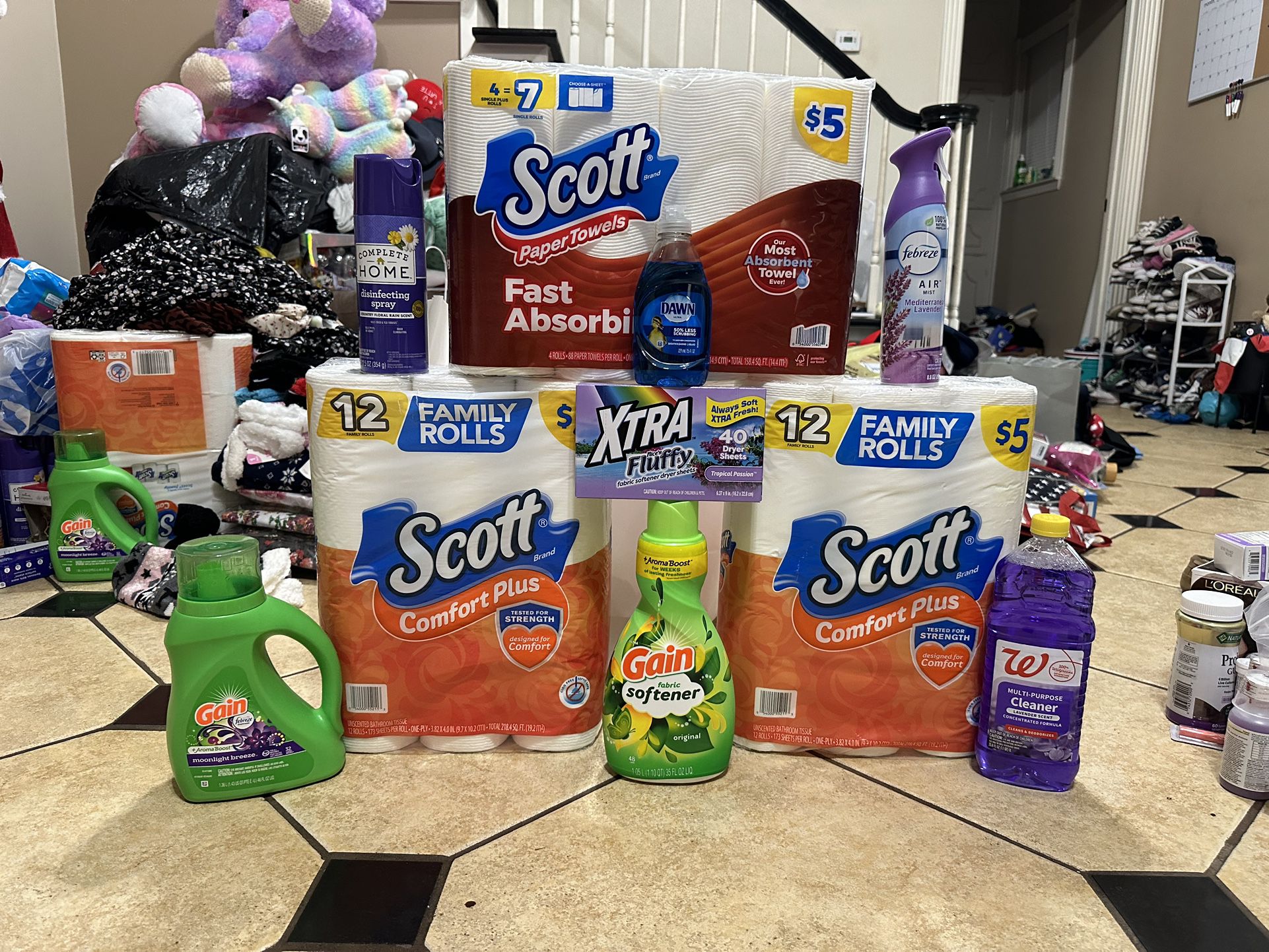 $35 Household Bundle. Gain Detergent Will Be Original Scent 