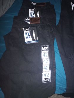 Size 42x30 Black Lee Jeans