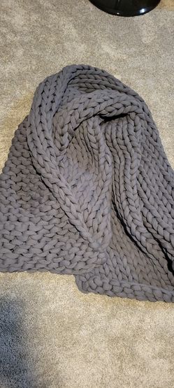 Bearaby Grey Cotton Weighted Blanket