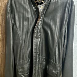 Men's Arnovecchio Italian Leather Coat Size 54