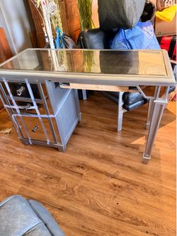 mirrored desk