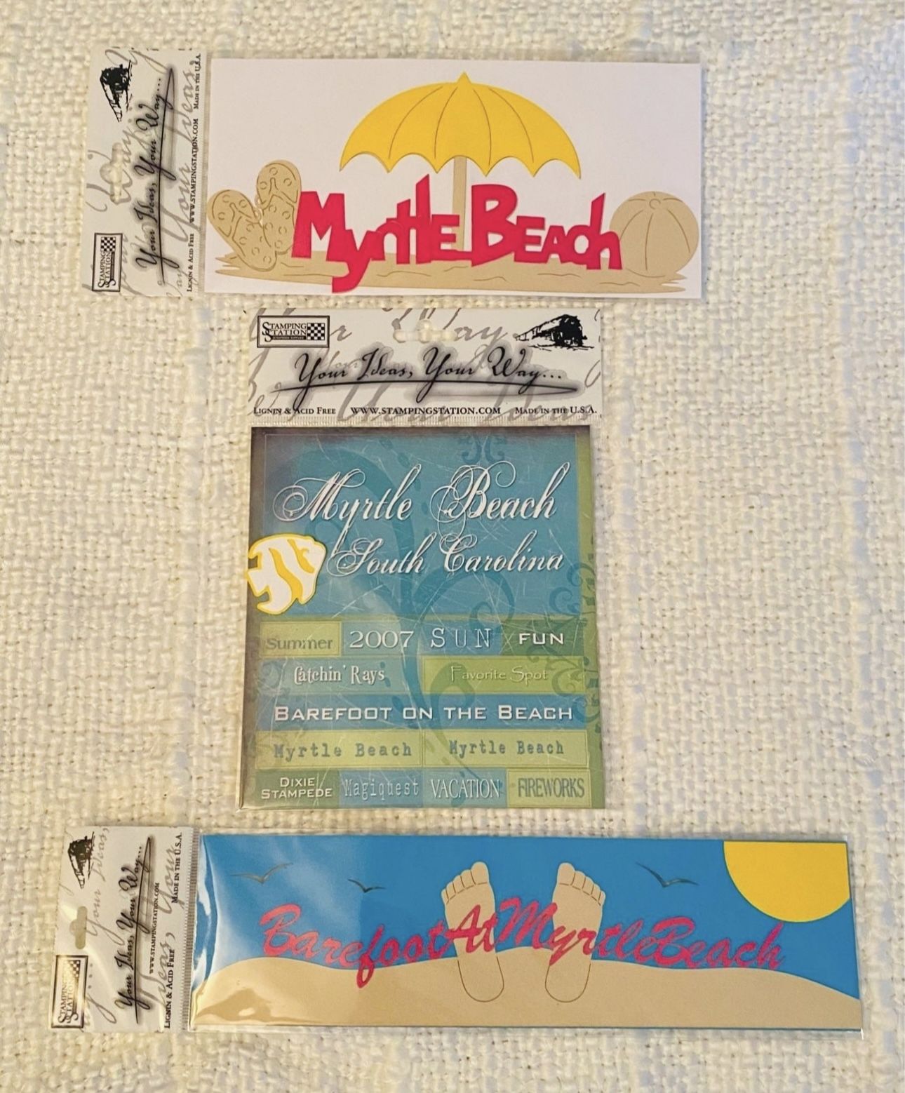 Myrtle Beach Scrapbook Page Titles & Scrapbook Stickers