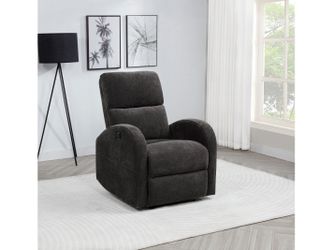 Grant Charcoal Grey Fabric Upholstered Power Recliner Chair