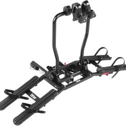 Hitch Bicycle Car Rack for 2 Bikes, Anti-Wobble Locking Tilting Folding Bike Rack with 1¼/2 Inch Receiver for Cars SUVs Trucks, Bike Carrier Platform 