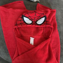 Spiderman Toddler Hooded Blanket