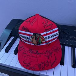 Signed Blackhawks Cap
