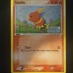 Pokémon Torchic 65/100 EX Crystal Guardians Reverse Holo Common 50 HP 2006