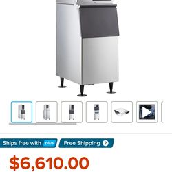 Commercial restaurant ice maker with storage bin 300lb storage