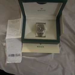 Rolex  Silver And Black datejust