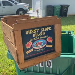 Old Wooden Peaches Crate 