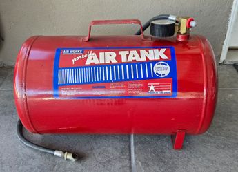 Air Works Portable Air Tank with Pressure Gauge and Hose
