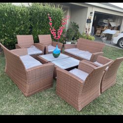 Clearance Sale !! Outdoor Patio Furniture- wicker Sofa Set. Brand new in  the box!!!! Cash Only. Pick up At San Bernardino, 92407. for Sale in  Fontana, CA - OfferUp