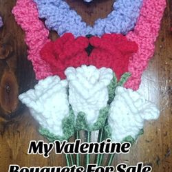 Crochet Valentine's Bouquet (Selling For That Darn Yarn)