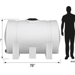 RomoTech 550 Gallon Heavy-Duty Poly Storage Tank w/ Legs (UV Vs Resistant) 