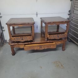 Thomasville Coffee Table And 2 End Tables