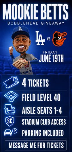 Dodgers Vs orioles BOBBLEHEAD DAY