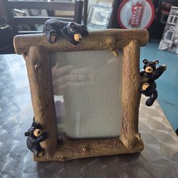 Hand Carved Bear Picture Frame By Jeff Fleming