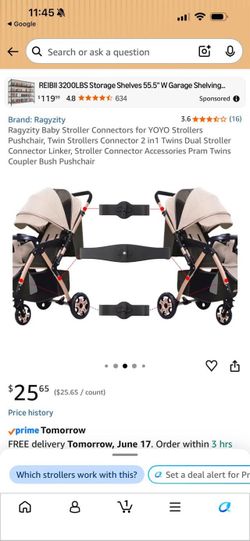 RAGYZITY BABY STROLLER CONNECTORS FOR YO-YO STROLLERS