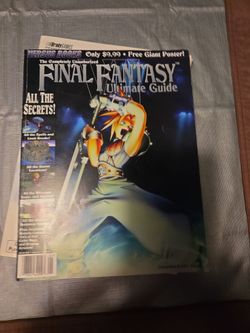 Final Fantasy VII RARE Versus Guide with Poster Intact! Extra Official Guide Included!