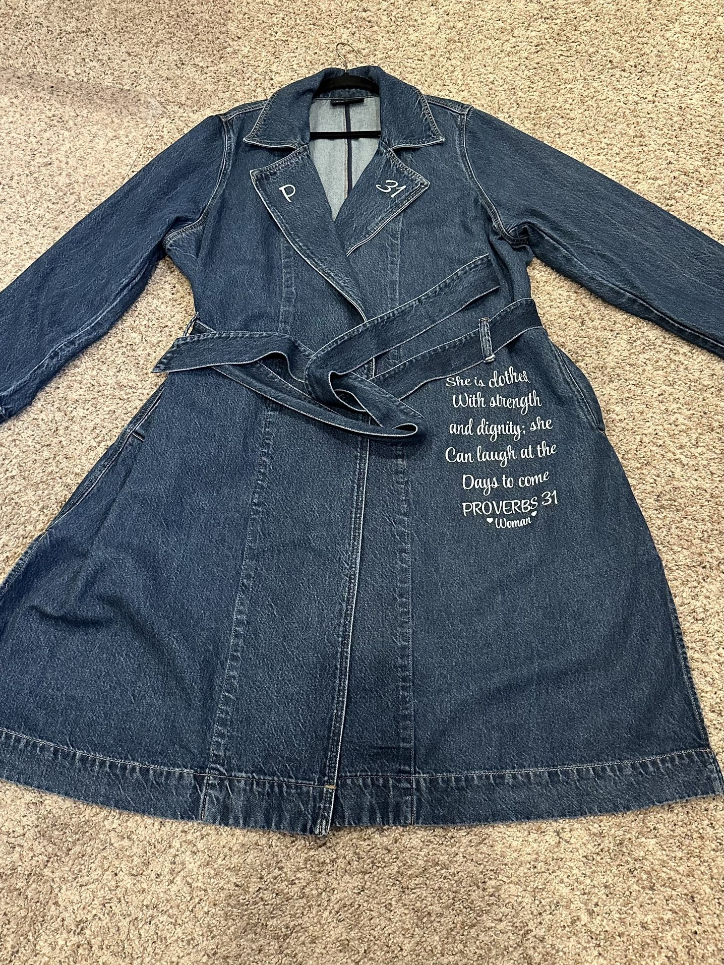 Lane Bryant ~ Denim Belted Trench ~ Size 20
