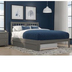 AFI, Tahoe Queen Platform Bed with Twin XL Trundle, Grey