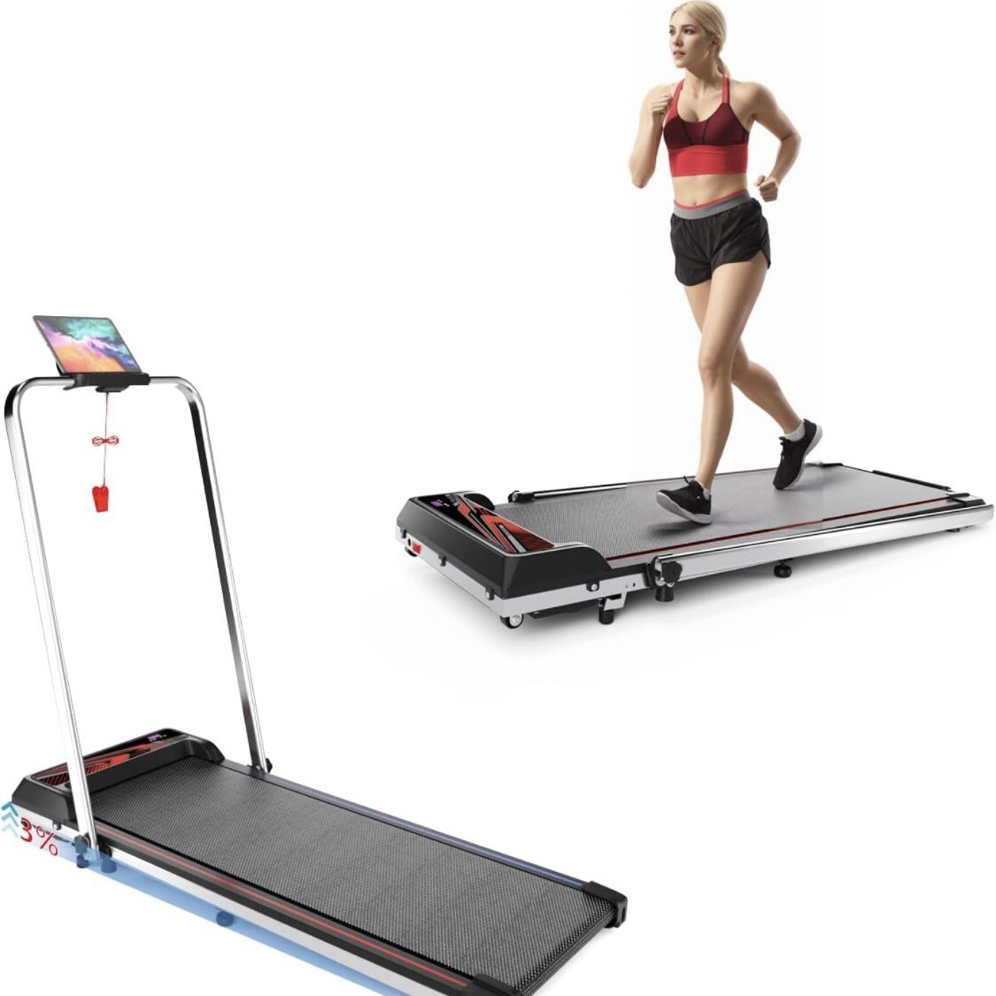 Brand New 117 Treadmill Under Desk Walking Pad,2 in 1 Folding Treadmill for Home