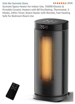 Sunnote Space Heater for Indoor Use, 1500W Electric Tower Ceramic Heater