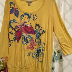 Country Cottage Butterfly Print Tunic
