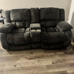 Gray 3pc Reclining Sofa, Reclining Loveseat, and Recliner Chair