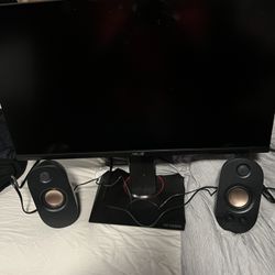 ASUS Tuff Gaming Monitor/ONN Speakers