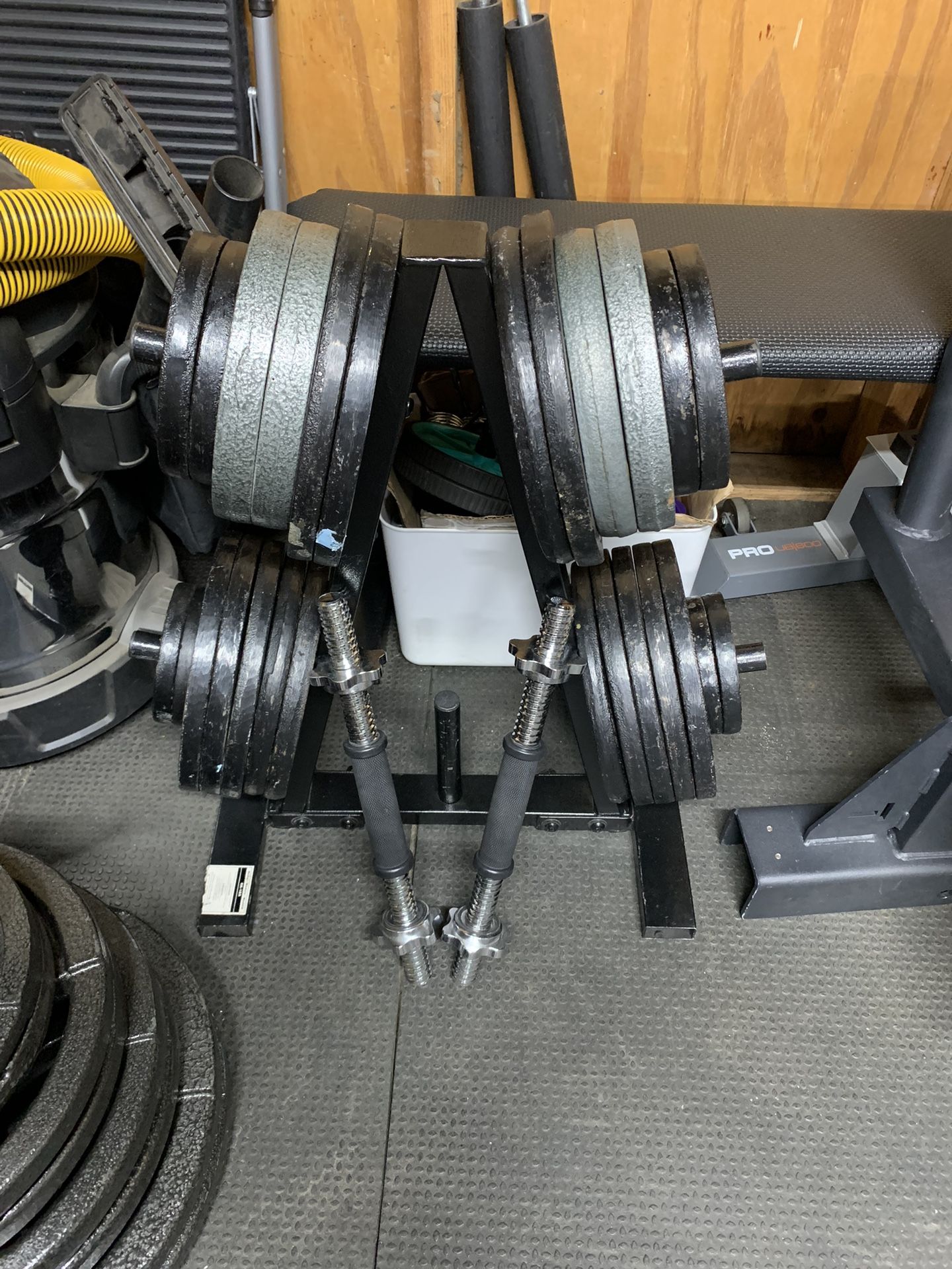 Weights Sets With Dumbbell Handle And Weight Tree