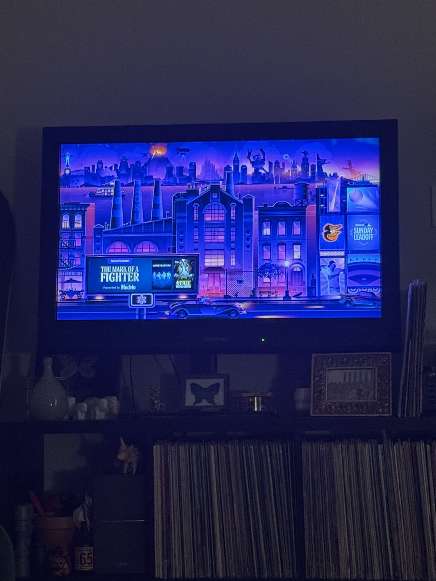 Toshiba TV + Stand + Roku Stick and Remote