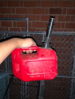 Red And Black Gas Gasoline Can Canister