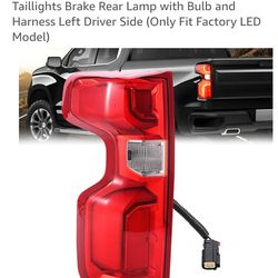 LED Tail Light Assembly Compatible with 2019-2023 Chevy Silverado 1HD 3500HD Taillights Brake Rear Lamp with Bulb and Harness Left Driver Side