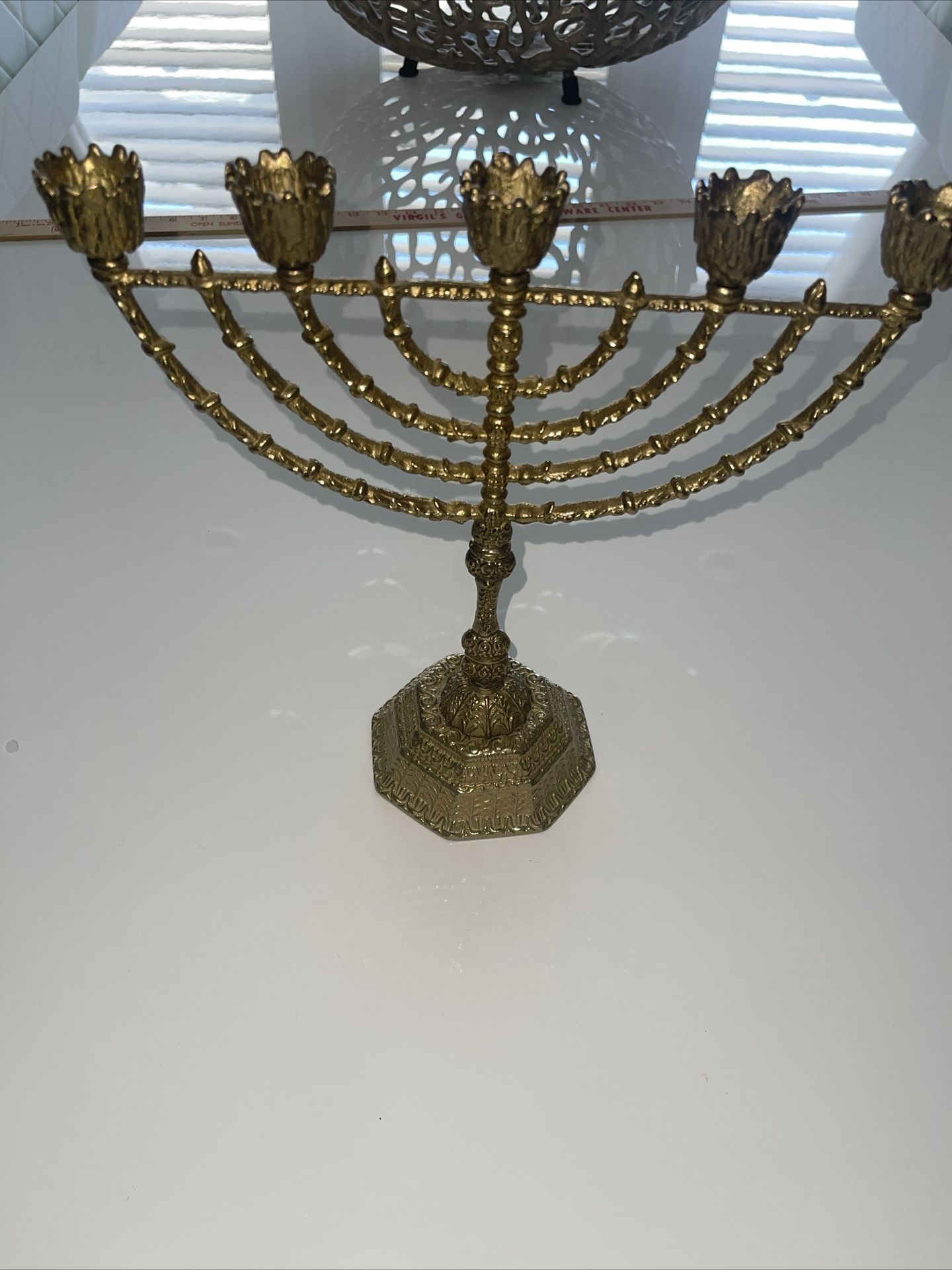 old brass candelabra