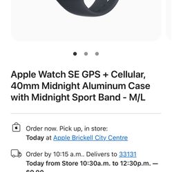 New Apple Watch SE 40mm Midnight 