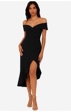 Macys Xscape Black Dress Size 14 Rare