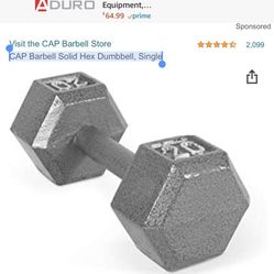CAP Barbell Solid Hex Dumbbell, Single