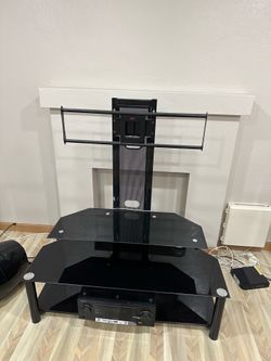 Glass tv stand