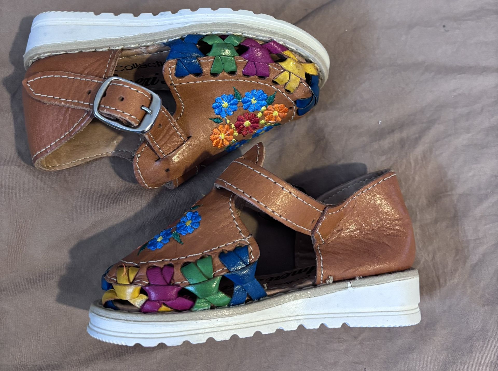 Toddler Girl Leather Sandals Size 7
